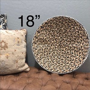 Black and Tan paper twist basket gallery wall